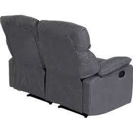 MCW 2er Kinosessel MCW-L93, Relaxsessel Fernsehsessel Sofa, Armlehne Liegefunktion Nosagfederung Stoff/Textil ~ dunkelgrau