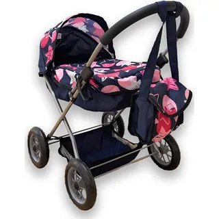 Bayer MEGA SET 9in1 Puppenwagen mit Puppe und Zubehör Kinder Kinderwagen