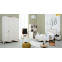aea Schlafzimmer Sets Jugendbett Kinderbett, weiß Holz Set 4tlg Bett Modern