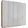 Wiemann Drehtürenschrank Monaco 246,3 x 236 x 58 cm Braun/Weiß