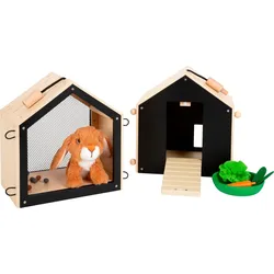 Spielwelt SMALL FOOT "Hasenstall mit Auslauf", bunt, Spielfigurenwelten, KinderB:24cm H:24cm L:28cm, Holz, Kunststoff, B:24cm H:24cm L:28cm