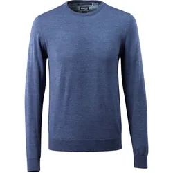Mascot Crossover Strickpullover runder Halsausschnitt Blau-meliert - Größe: L - Blau