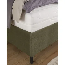 Alina Boxspringbett »Elmar« mit gestepptem Kopfteil, inklusive Matratze und Topper grün