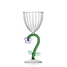 Ichendorf Milano Kelch Optisch Blume Lila Glas 0,28 l