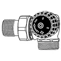 HEIMEIER Thermostat-Ventilunterteil 2342-02.000 G 3/4 AGxR 1/2, Winkeleck, Rotguss,