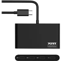 PORT DESIGNS USB HUB TYPE C - 1 USB-C POWER DELIVERY USB-Hubs - PD 100W USB-C 4 Ports), Dockingstation - 4 - Schwarz