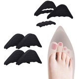 CAREOR 2 Paar weicher Schwamm Big Toe Plug Foot Brace Pads Verstellbare Schuhfüller Unisex Schuheinlagen für Männer & Frauen, Pumps, Flats, Sneakers, Schwarz, Einheitsgröße
