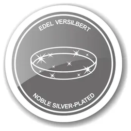 Edzard Tablett, Serviertablett Marlene, rund, versilbert, hochglanzpoliert, Durchmesser 34 cm