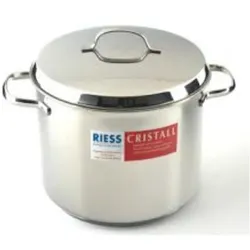 Riess Hoher Topf Cristall mit Deckel Ø20cm Edelstahl