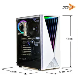 dcl24.de dcl24 Gaming PC weiß AMD Ryzen 5 8500G, AMD Radeon 740M - 1000GB SSD, 32GB DDR5 2x 16GB, Spiele PC mit 6x5.0 GHz, System mit WLAN, Windows 11 Pro