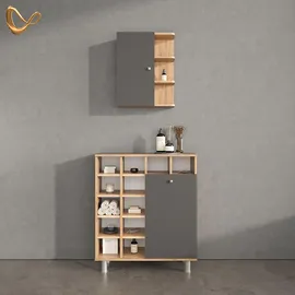 livinity® Badschrank, Fucino, Anthrazit, 47.2 x 59.2 cm