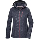 KILLTEC KOS 122 WMN SFTSHLL JCKT FLORAL, Damen Softshelljacke/Outdoorjacke mit abzippbarer Kapuze abzippbar, Gr. 42,