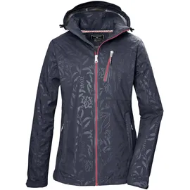 KILLTEC KOS 122 WMN SFTSHLL JCKT FLORAL, Damen Softshelljacke/Outdoorjacke mit abzippbarer Kapuze abzippbar, Gr. 42,