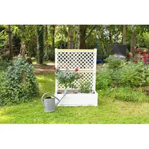 KHW Pflanzkasten mit Spalier 100 x 43 cm Weiß