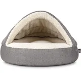Shell Mono Hundehöhle Katzenhöhle mit Strukturstoff Kuschelhöhle auch orthopädisch - M