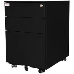 Rollcontainer in schwarz Rollschrank Bürocontainer
