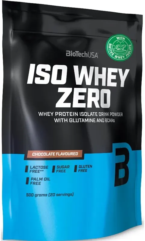 BioTechUSA Iso Whey Zero Molkenprotein laktosefrei Geschmack Chocolate 500 g