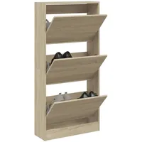 VidaXL Schuhschrank Sonoma-Eiche 60x21x125,5 cm Holzwerkstoff