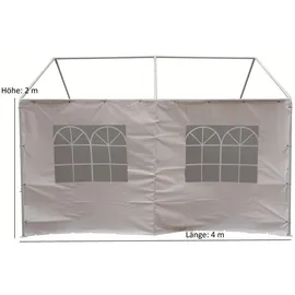 DEGAMO Seitenplane für Zelt 3x4 m Weiß