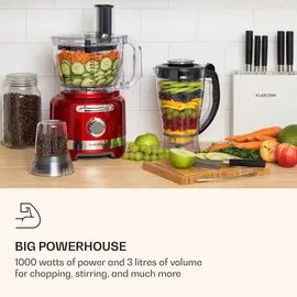 Klarstein Luca Multifunktionsmixer 1000 W Rot