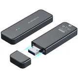 ElecGear USB Mini Gehäuse für 2230/2242 NVMe und SATA M.2 SSD, PCIe and Serial ATA Aluminium Festplatten Adapter mit Magnetkappe, 10 Gbit/s Flash-Laufwerk Interner Memory Stick Kartenleser (NV-2242A)