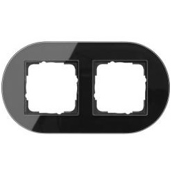 Gira Studio Abdeckrahmen 2-fach (Glas schwarz)