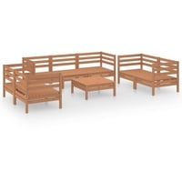 vidaXL 8-tlg Garten-Lounge-Set Honigbraun Massivholz Kiefer