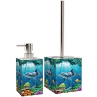 WCShop24 Badezimmer Set, Delphin Korallen)