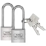 Burg Wächter 36141 Vorhängeschloss 20.90 mm gleichschließend Aluminium Schlüsselschloss