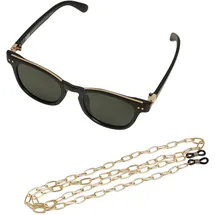 URBAN CLASSICS Sunglasses Italy with chain schwarz, - ONE SIZE