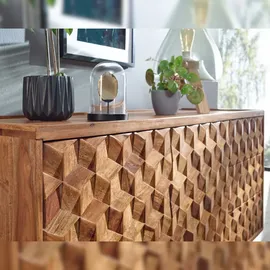 Wohnling Sideboard 138x76x45 cm Sheesham Massivholz Anrichte