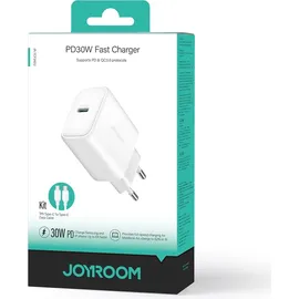 Joyroom JR-TCF24 USB-C PD 30W QC SFC - weiß + 1m USB-C Kabel