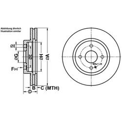 ATE Bremsensatz-Vorderachse Bremsensatz, Scheibenbremse vorne rechts links belüftet 258mm für SUZUKI MAZDA DAIHATSU 04465-B1120-000 DFY1-33-28ZA 55810