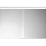 Burgbad Lin20 Spiegelschrank LED-Beleuchtung, 2 Türen, 1000x700x170mm, SPQK100F5381, Farbe: Dunkelgrau Matt