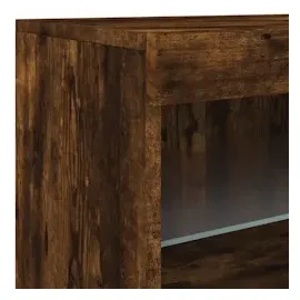 vidaXL Sideboard mit LED-Leuchten Räuchereiche 41x37x67 cm