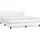 vidaXL Boxspringbett mit Matratze Weiß 180x200 cm Kunstleder