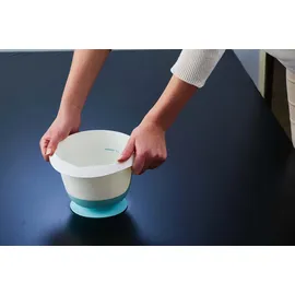 KEEEPER Rührschüssel mit Saugnapf und Anti-Rutsch-Oberfläche, Kunststoff, 1,5 l, Mariella, Mintgrün/Weiß