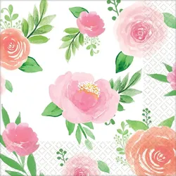 16 kleine Servietten Floral Baby Girl
