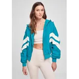 URBAN CLASSICS Crinkle Batwing Jacke Water Green / Whitesand 4XL