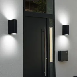 V-Tac Außenleuchte Aluminium 6,5x14,5 cm 2x RGB LED 3,5W schwarz