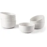Excelsa Nordic Set mit 6 Schälchen, Keramik, Weiß, Fassungsvermögen 625 ml, Matt-Effekt