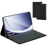 Olycism Tastatur Hülle kompatibel mit Samsung Galaxy Tab A9 8.7 Zoll 2023 mit Tastatur (Modelle: SM-X110/X115/X117), 7 Farben mit Hintergrundbeleuchtung Magnetische Abnehmbare Tastatur für Tab A9