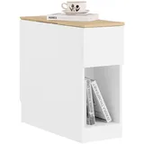 SoBuy Nachttisch Weiß, Holzwerkstoff, 20x60x65 cm, Schlafzimmer, Nachttische
