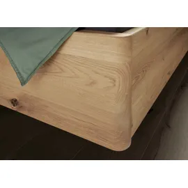 Wiemann Holzbett WIEMANN "Cardiff, Bettgestell, Bettrahmen, teilmassiv, mit Polsterkopfteil", bianco, eiche teilmassiv, B:200cm L:200cm, Betten, Fußteil aus Massivholz, verschiedene Größen