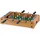 Relaxdays Tischkicker, Kinder, Erwachsene, Holz-Optik, robust, Tischfußball, H x B x 11 x 51 x 50 cm, grün-braun