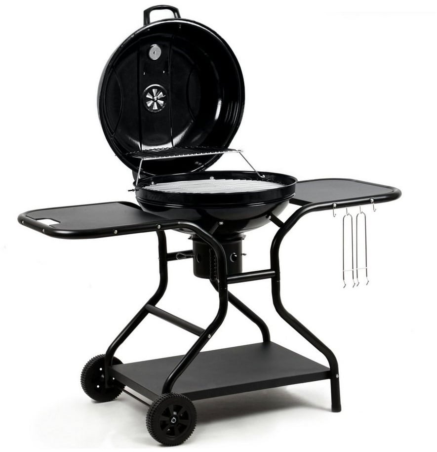 BBQ-Toro Holzkohlegrill Kugelgrill Ø 57 cm, Grillfläche Ø 54,5 cm, BBQ Kugelgrill Holzkohle, Kugelgrill, Kugelgrill schwarz