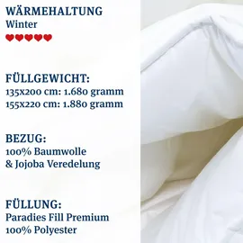 Paradies Winterdecke 155x220 Runa Bettdecke 155x220 Winter