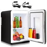Tolletour Mini Kühlschrank, Zum Kühlen Und Heizen, 15l Kühlbox, 230v Ac Für Steckdose Und 12v Dc Für Auto Minibar, Bierkühlschrank Getränkekühlschrank