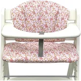 Blausberg Baby - Sitzkissen Set ABWASCHBAR kompatibel mit Alpha Hauck Zubehör für Kinderhochstuhl – Blumenwiese Rosa