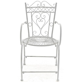 Clp 2er Set Stühle Sheela handgefertigt mit antiker Patina, Farbe:antik weiß